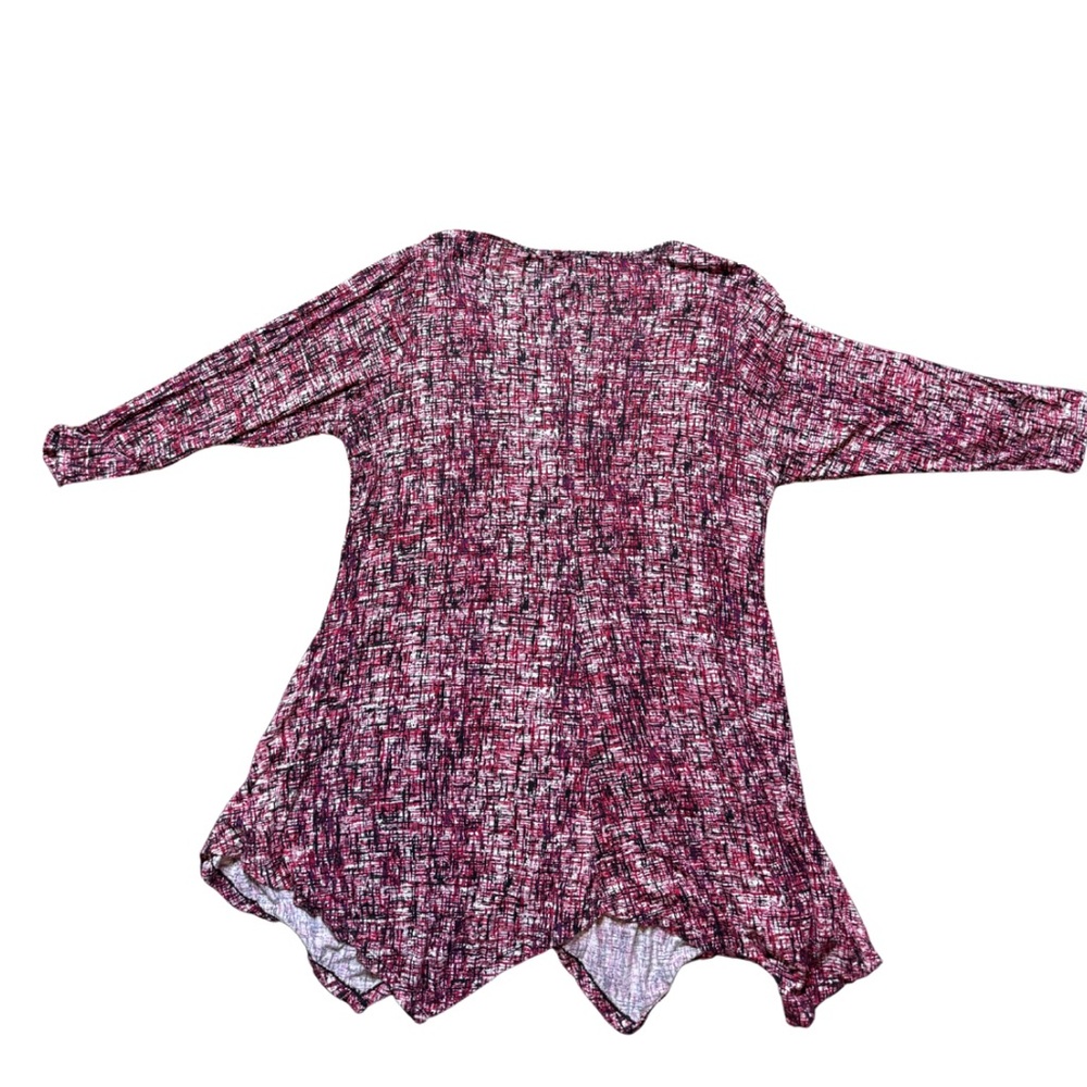 Rose & Olive 1X Tunic Top Asymmetrical Hem Stretch V-Neck Plus Size - Picture 3 of 4